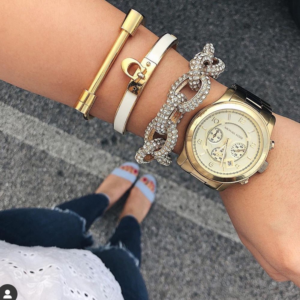Coach white ‘clic-clac’ bracelet